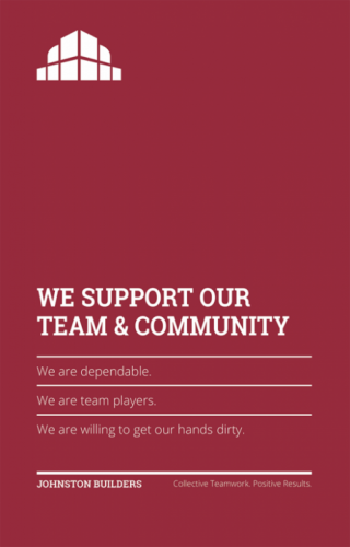 We Support Our Team & Community